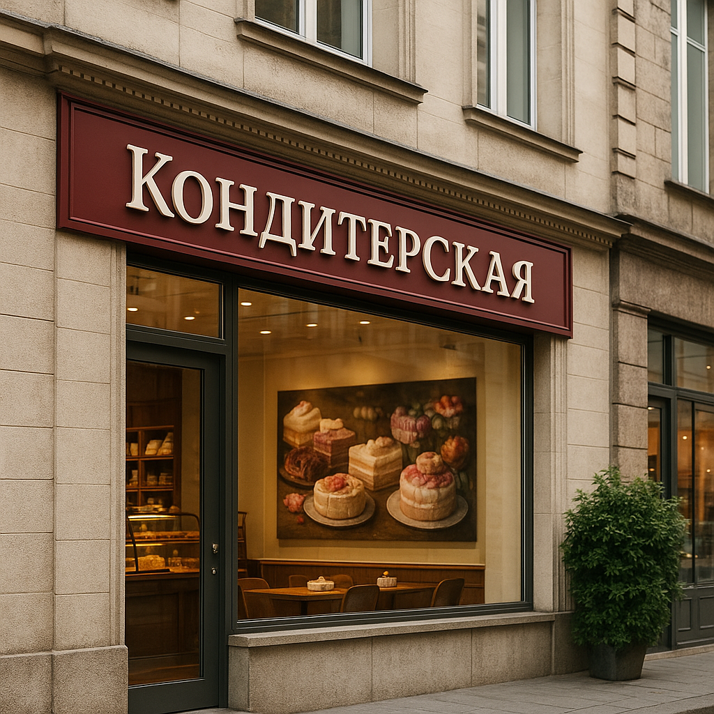 Вывески для кондитерского магазина